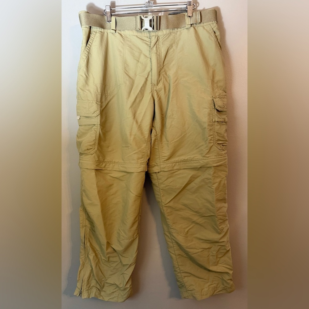 Cabela's Men's Tan Khaki Great Trail Zip-Off Convertible Pants Size 38x30